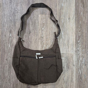 Baggallini One Size Brown Red Nylon Hobo Shoulder Bag‎